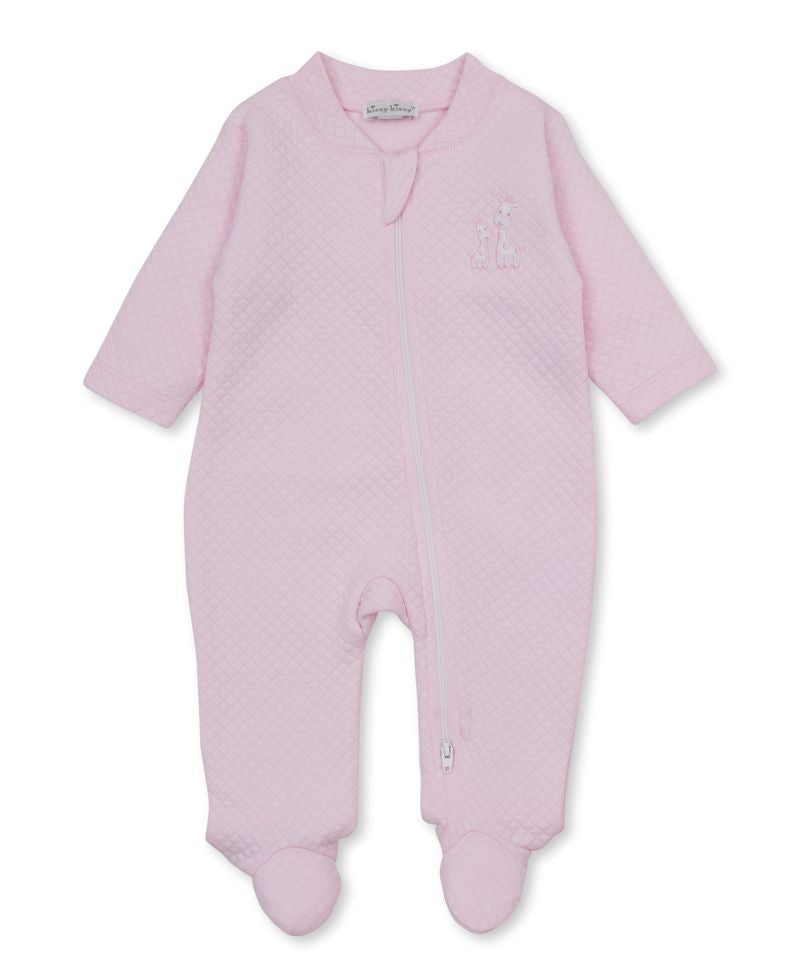 Kissy Kissy Giraffe Laughs Jacquard Footie W/Zip 5306