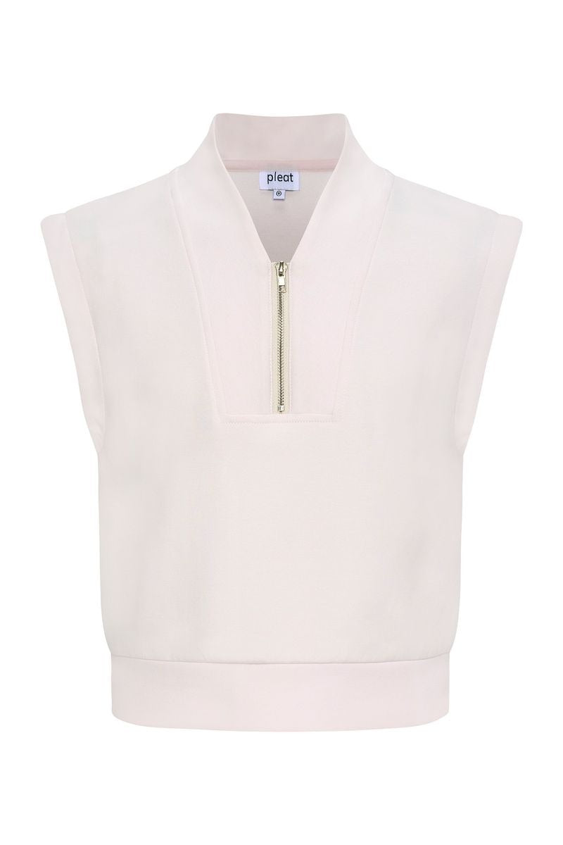 Pleat Hillary Top Light Pink Cozy P-00054 5302