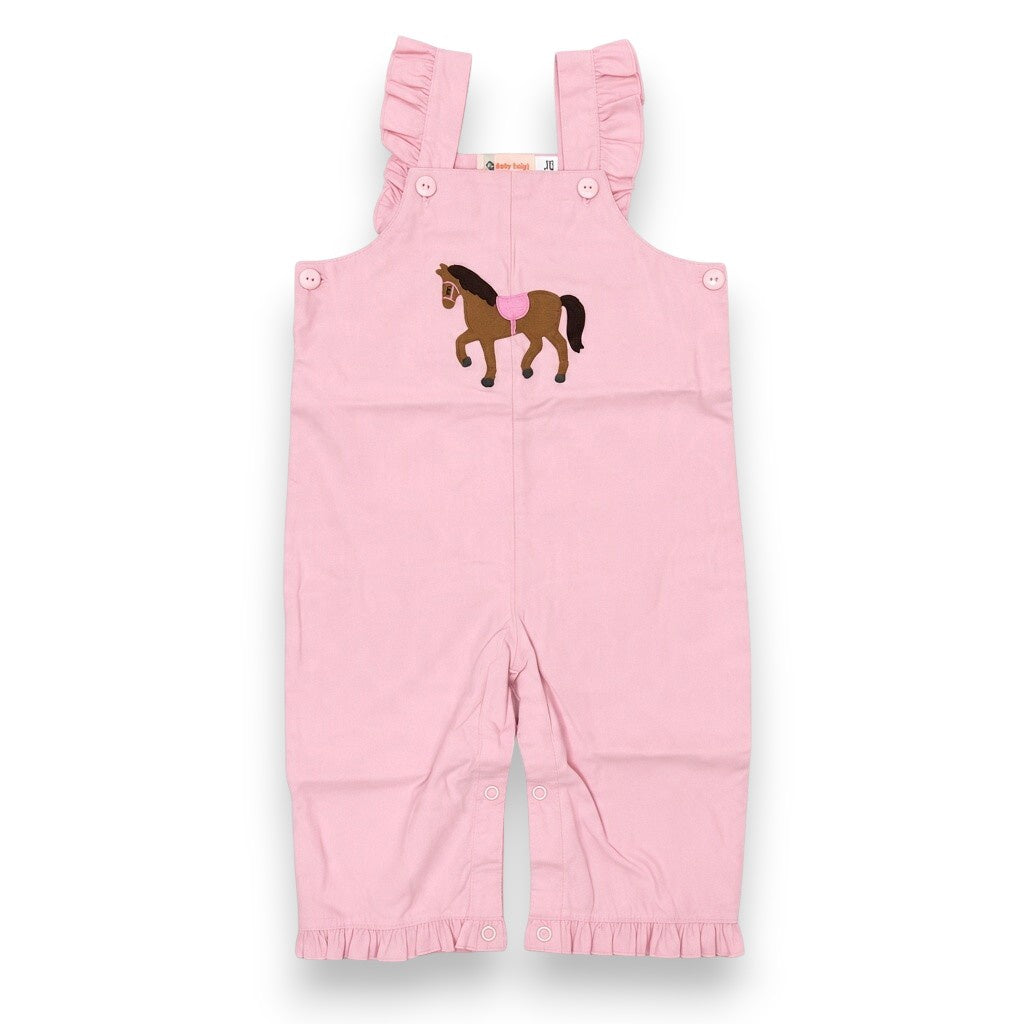 Luigi Horse Applique Pink Cord Overall BR312 5310