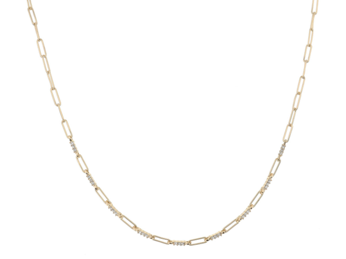 Jane Marie Gold Necklace w/ Crystals
