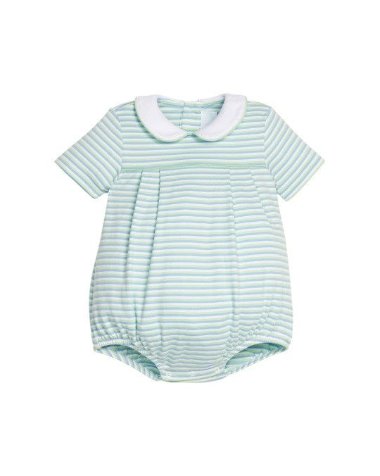 Little English Pleated Peter Pan Bubble Greenview Stripe 5302
