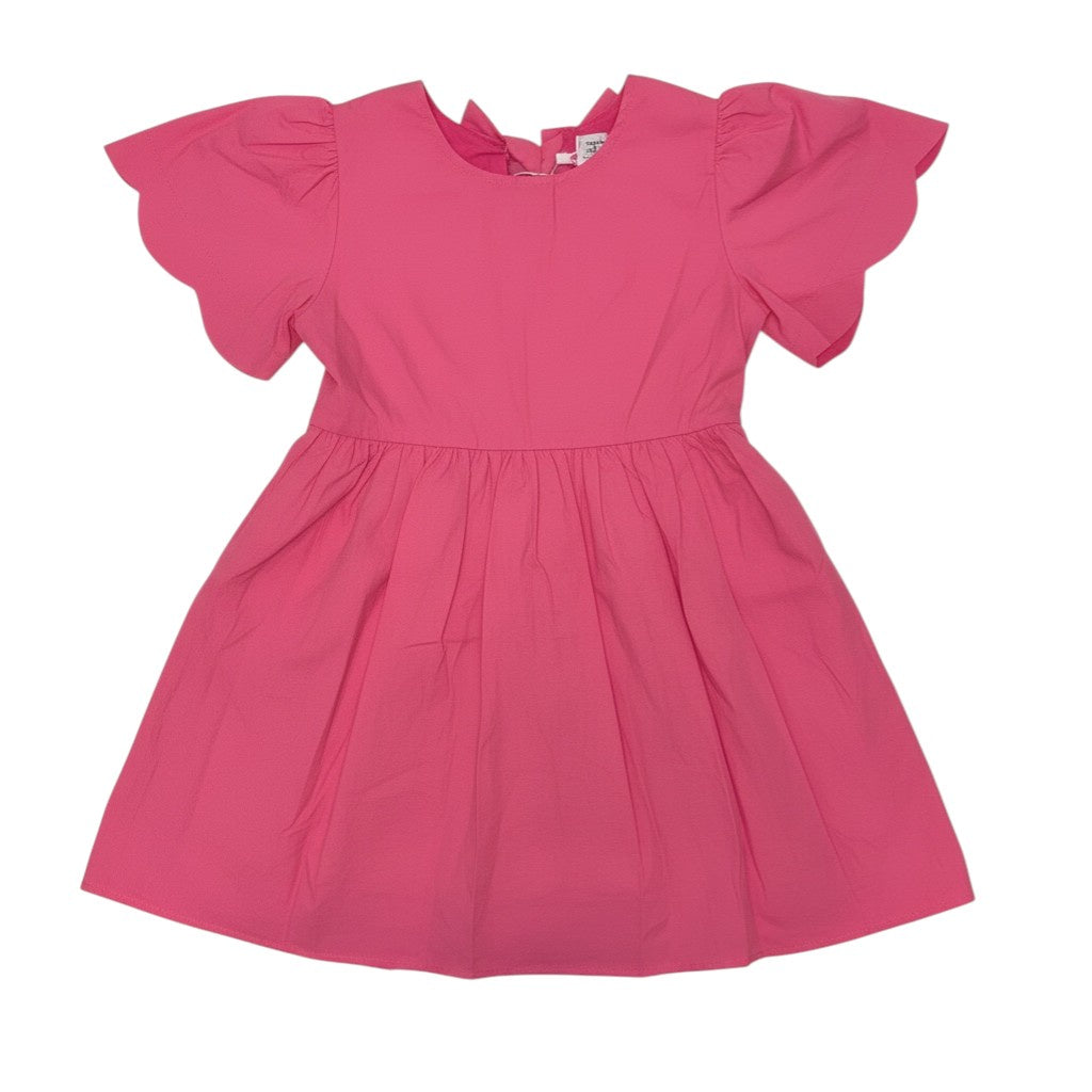 Lulu Bebe Medium Pink Scallop Sleeveless Dress 5301