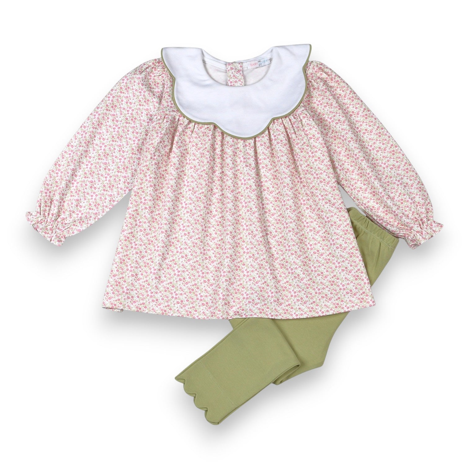 Baby Loren Melody Pima Scallop Collar Top MEL-220