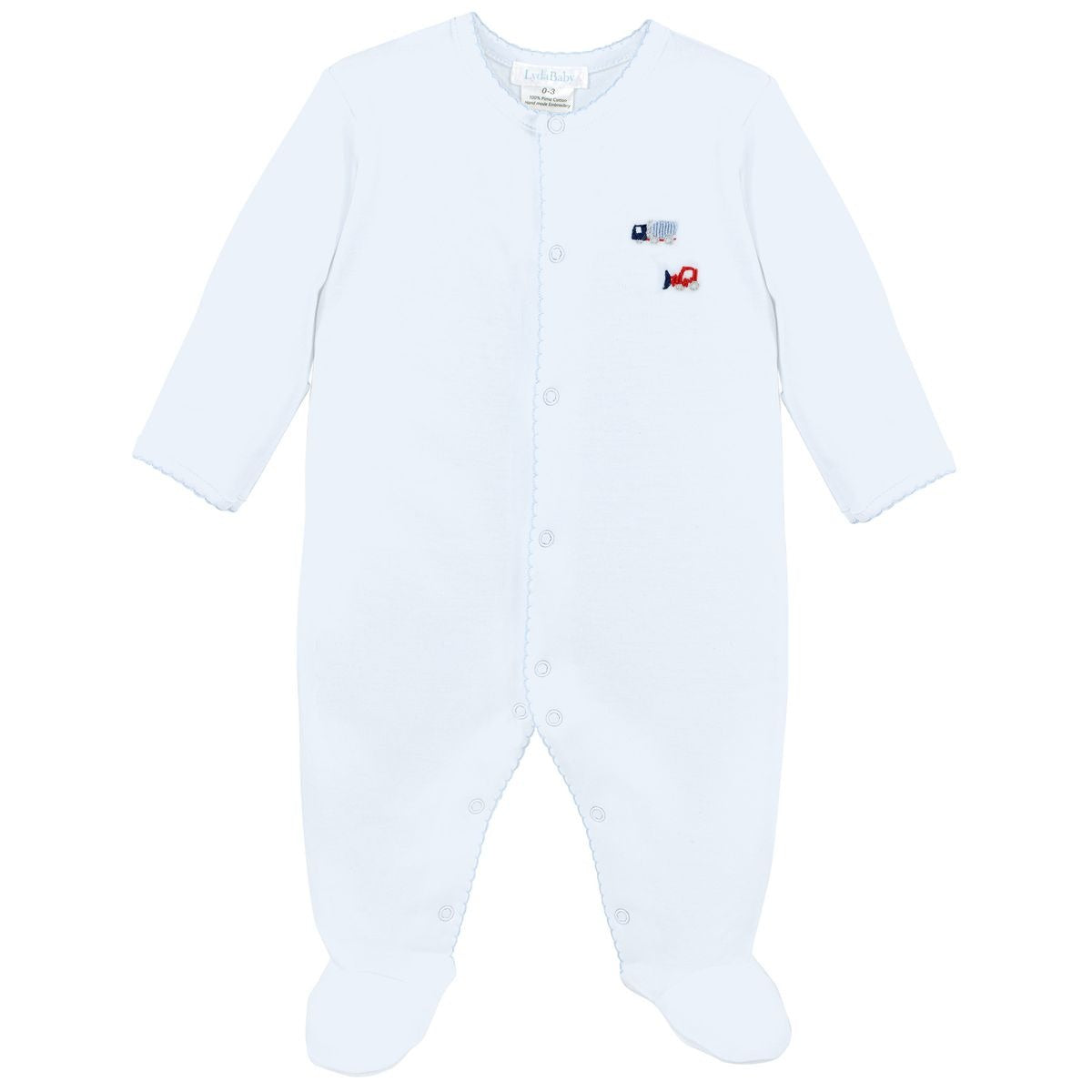 Lyda Baby Mini Trucks Footie Light Blue PM03C-7303LB 5207