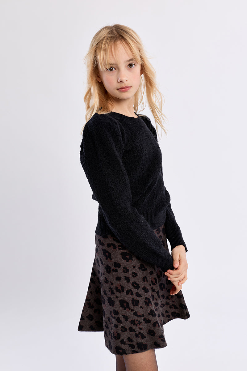 Molly Bracken Girls Knitted Sweater Black MLA178EH