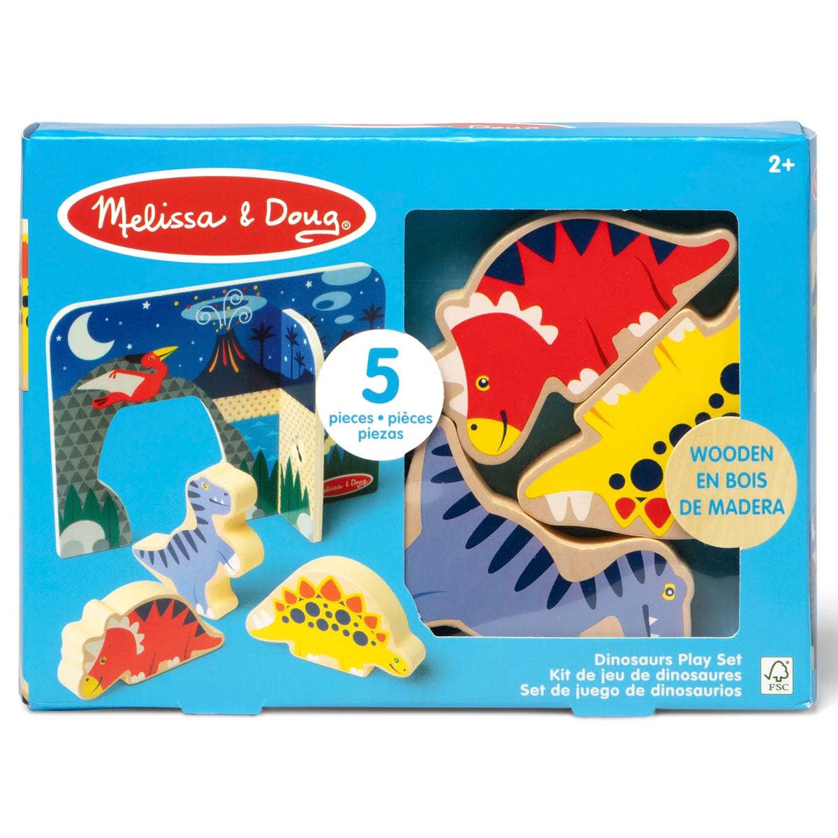 Melissa & Doug wooden dinosaur play set