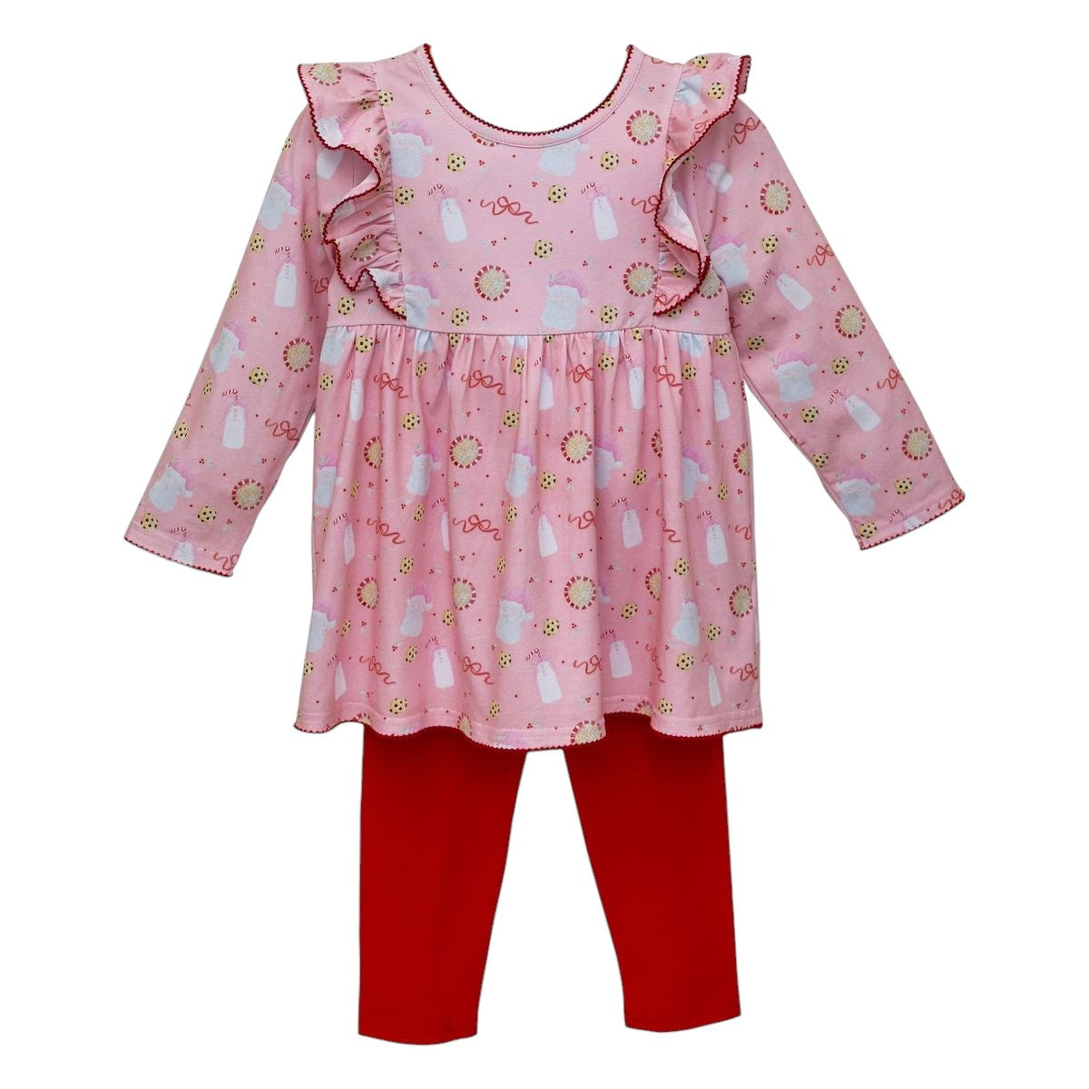 Trotter Street Kids Milk & Cookies Ruffle Pants Set TSK-02288 5208