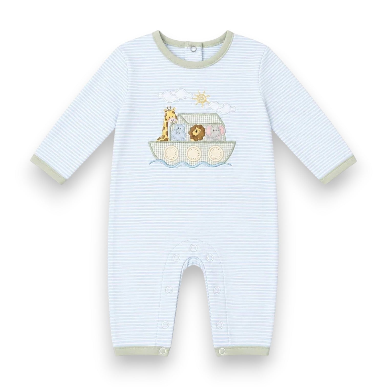 Three Sisters Noah's Ark Boy's Romper 839