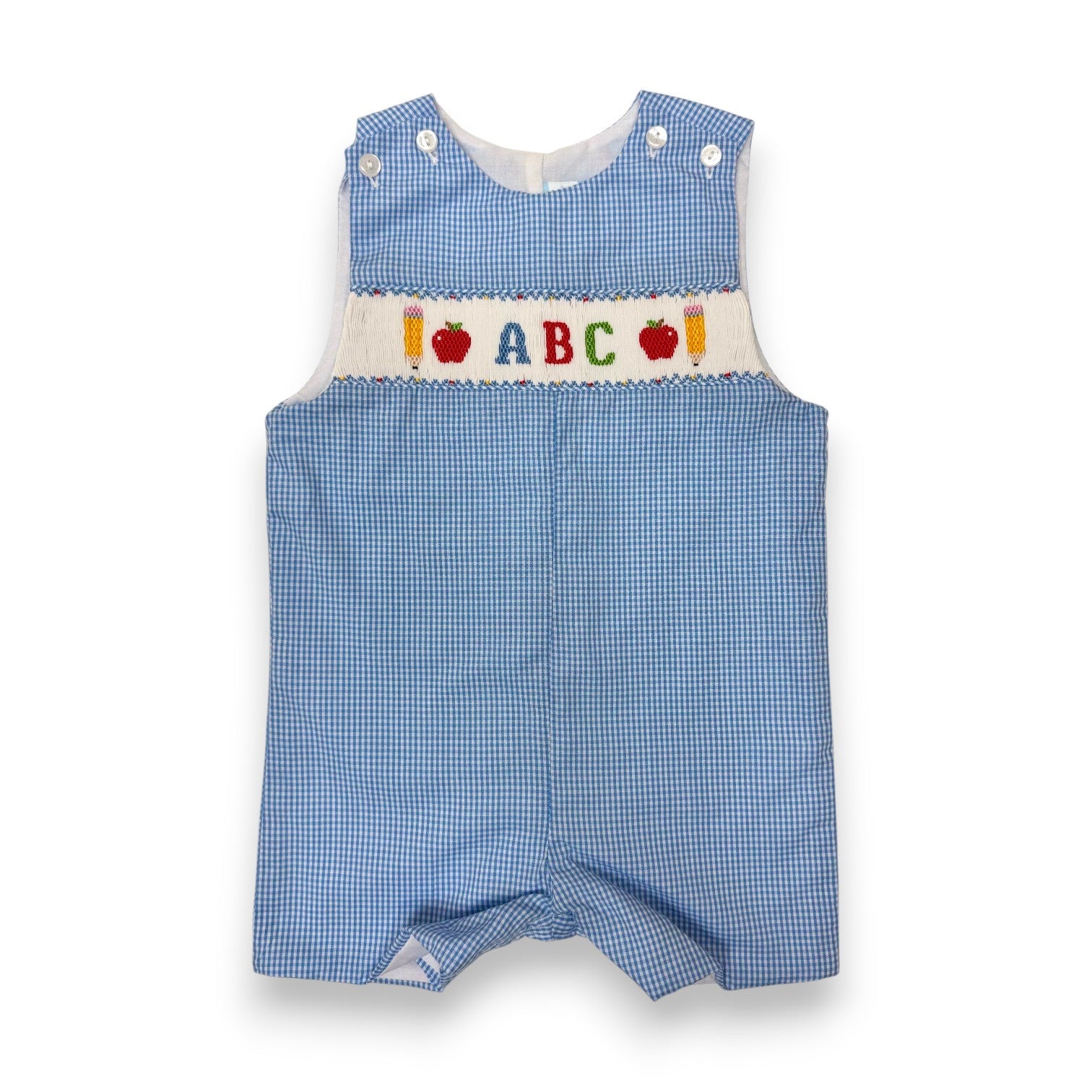 Petit Bebe ABC Boy's Peri Blue Gingham Boy's Short Jon Jon 121K-MF26 5306