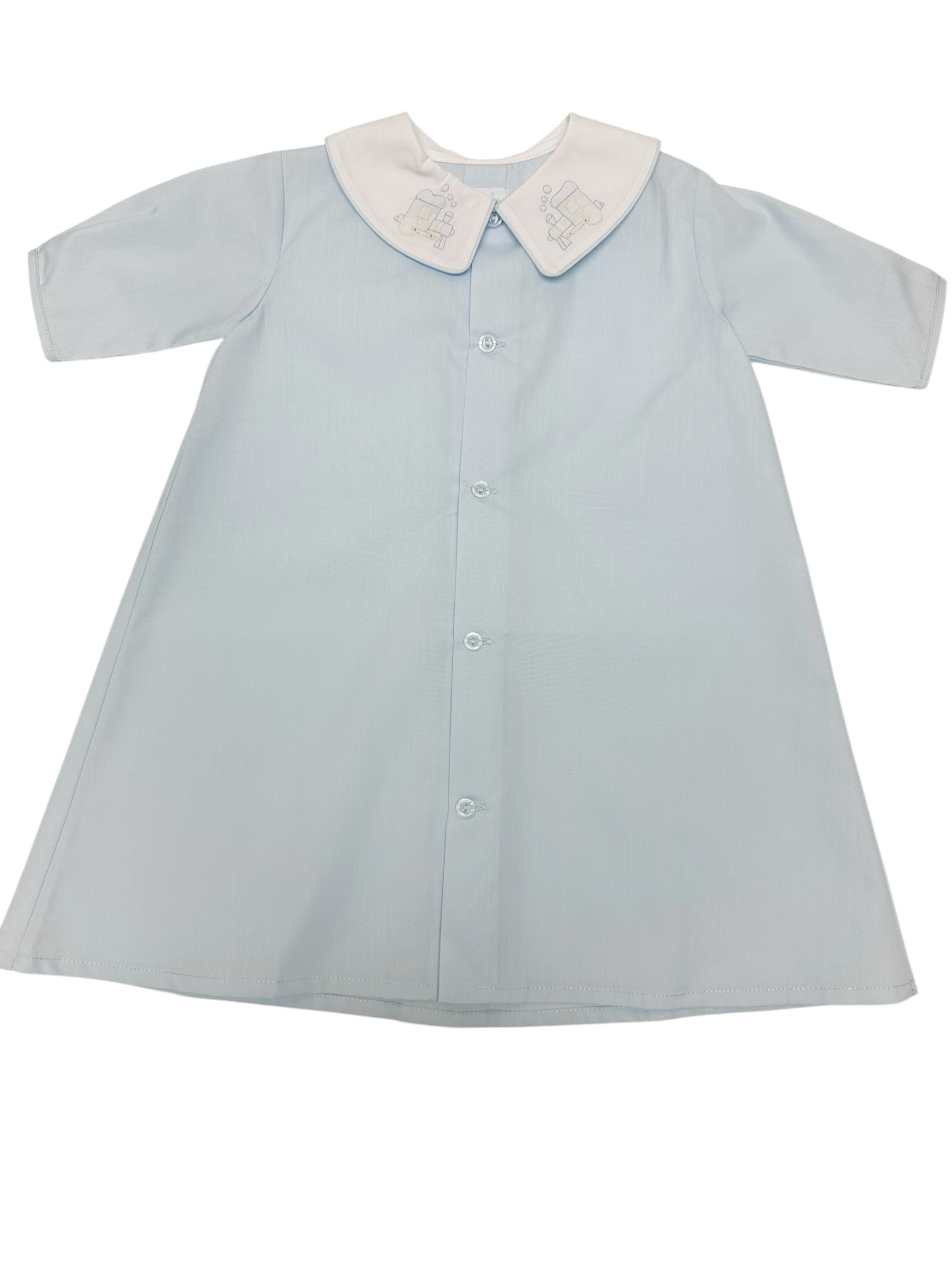 Auraluz Gown W/White Collar & Shadow Emb 387 5110