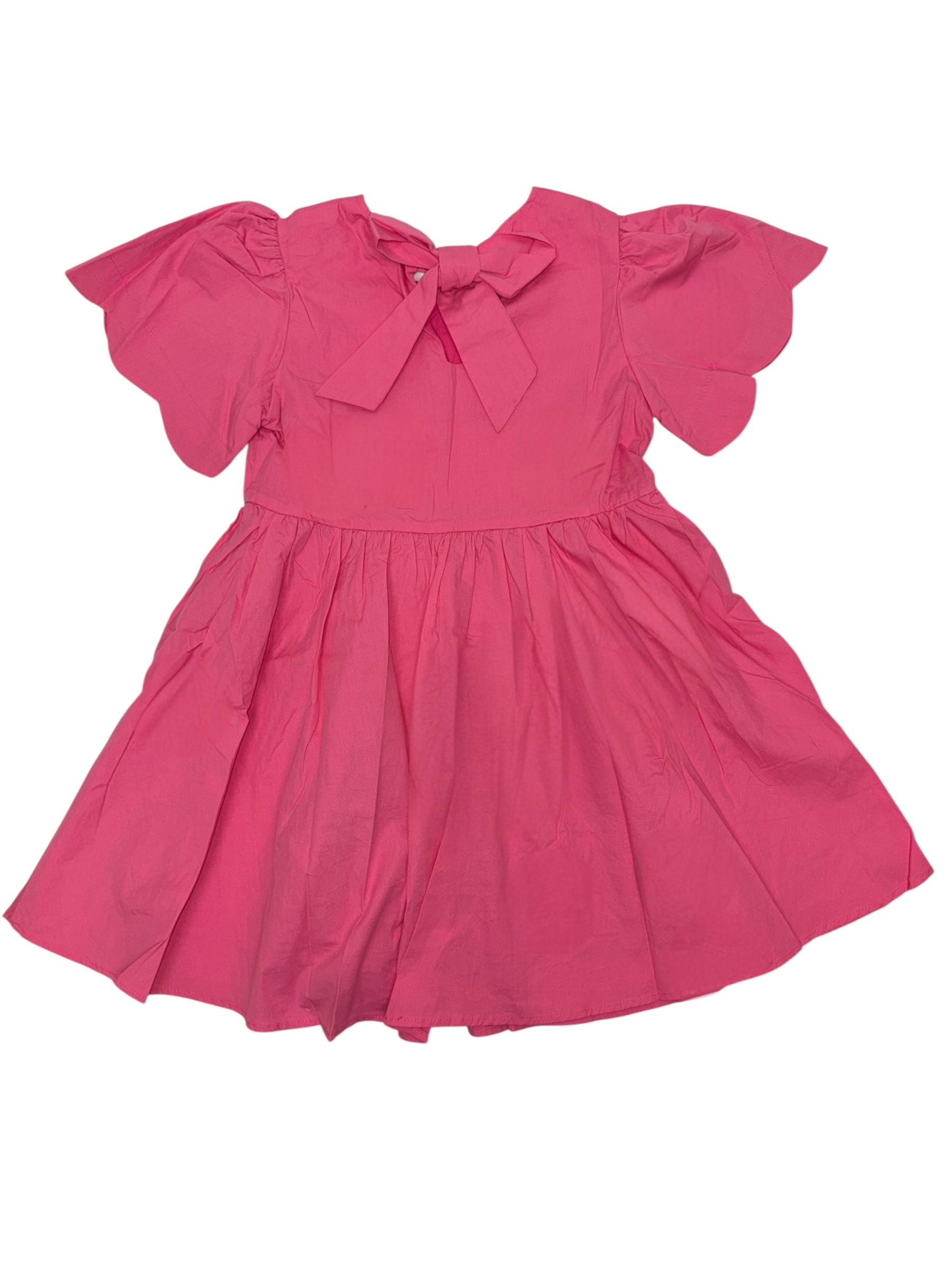 Lulu Bebe Medium Pink Scallop Sleeveless Dress 5301