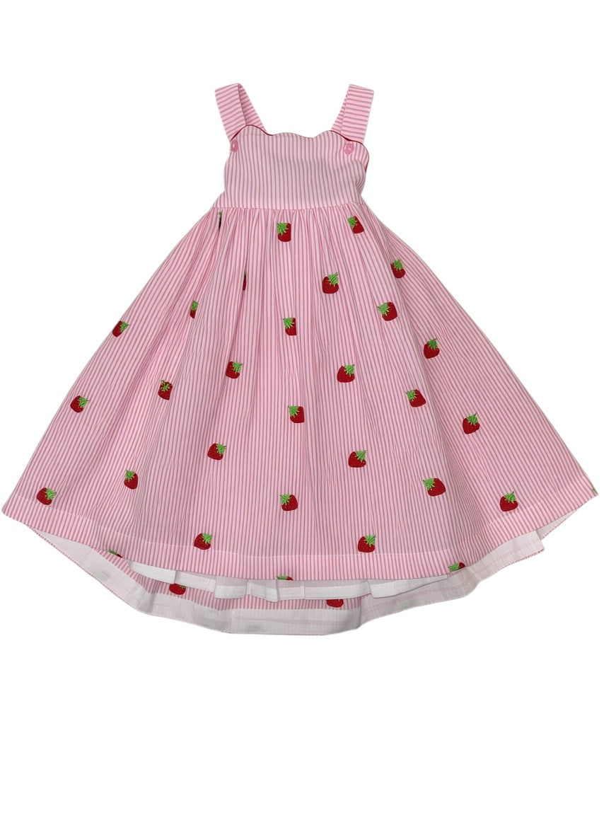 Cotton Kids Strawberry Scallop Dress 5249