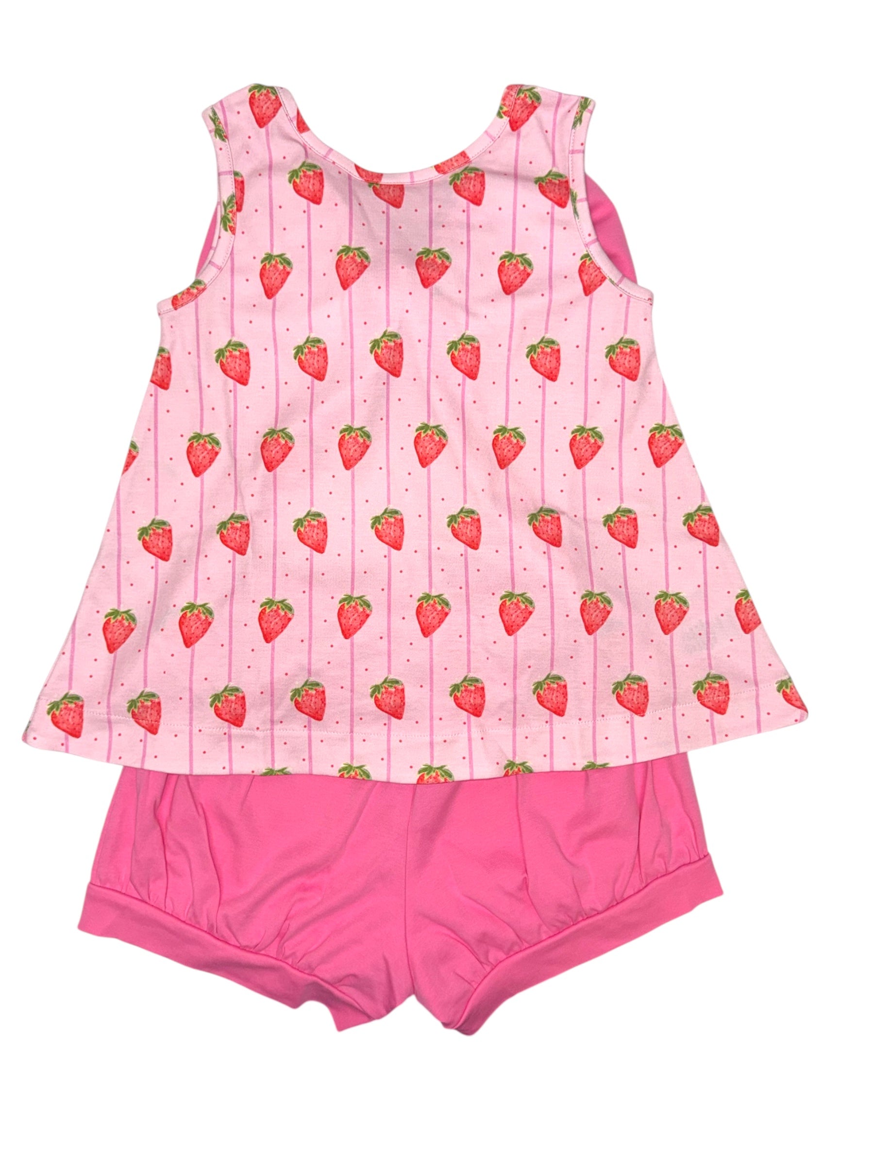 James & Lottie Strawberry Knit Lottie Banded Short Set