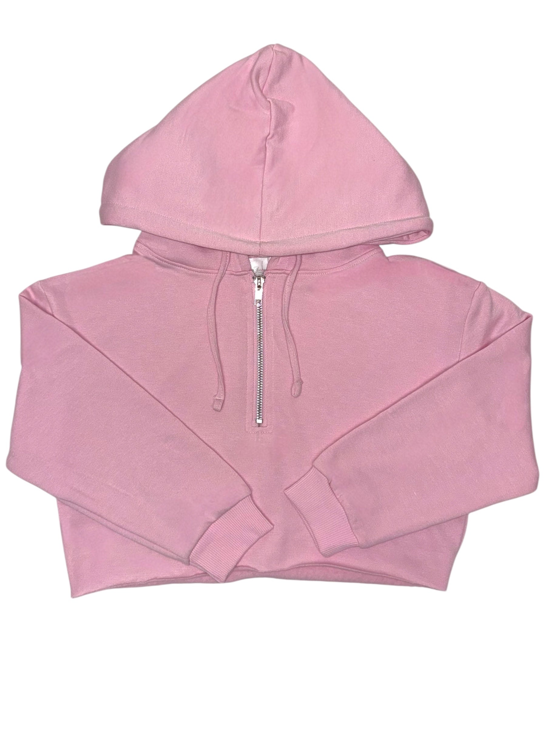 Suzette Soft Cloud Crop Half Zip Hoodie 5303