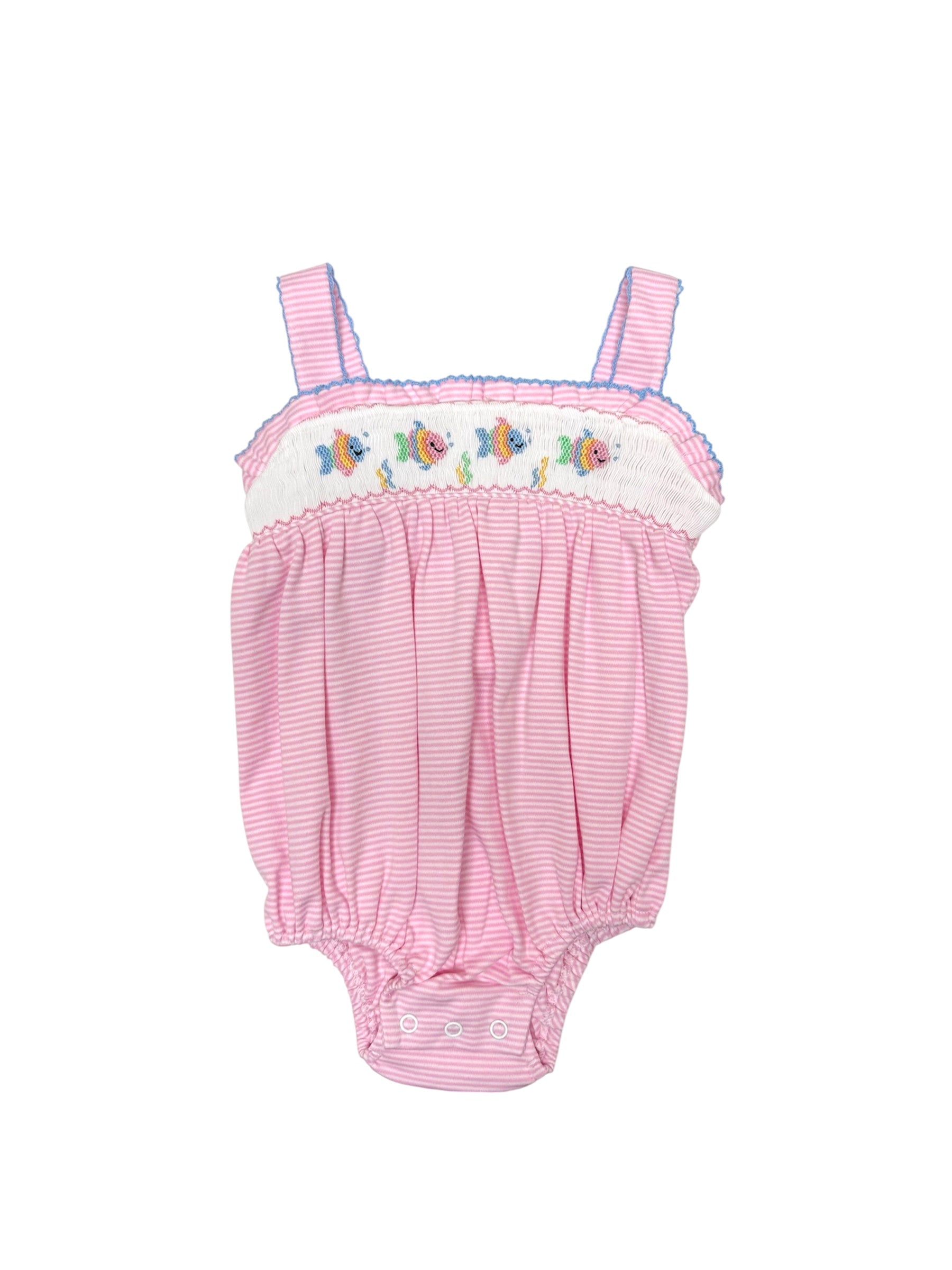 Petit Bebe Fish Girl's Pink Knit Strip Strap Girl's Sunbubble 439F-MS26 5304