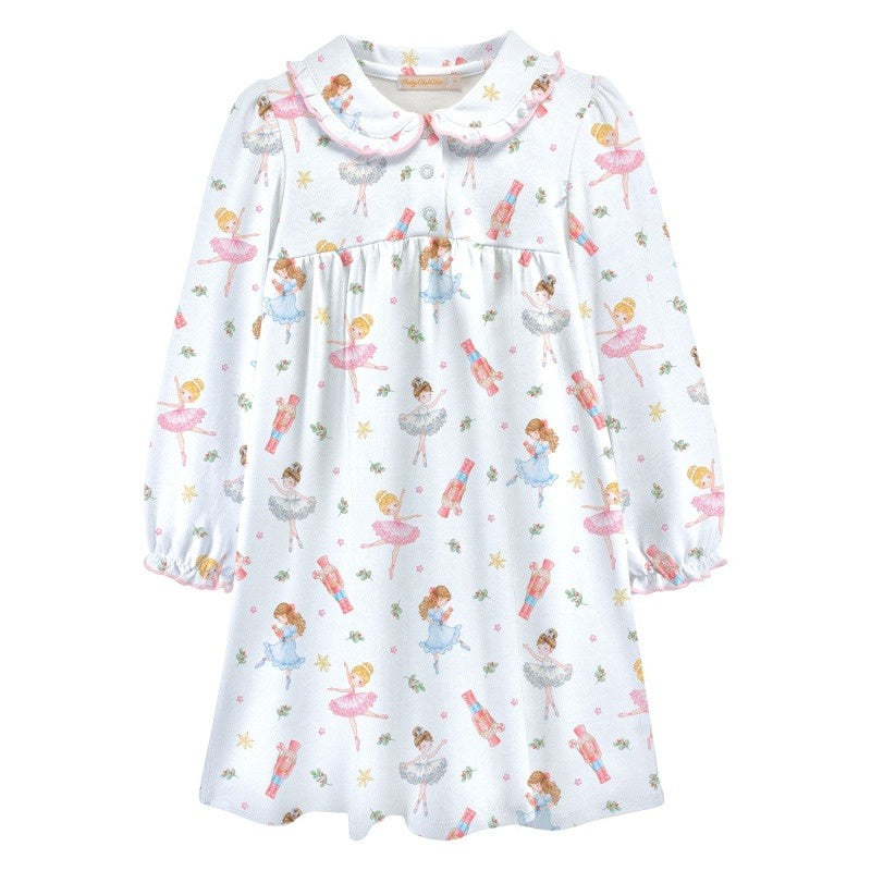 Baby Club Pink Nutcracker Printed Dress W/Round Collar DRE18263 5208