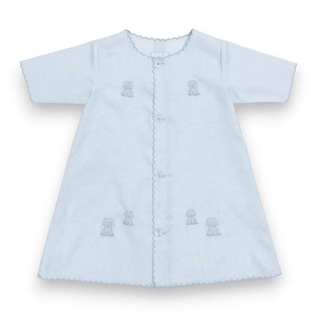 Auraluz Blue Puppy Shadow Emb Daygown WH/BL 359BB