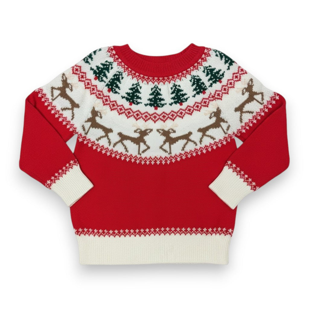Lulu Bebe Red Reindeer Sweater Unisex RYAN 5308