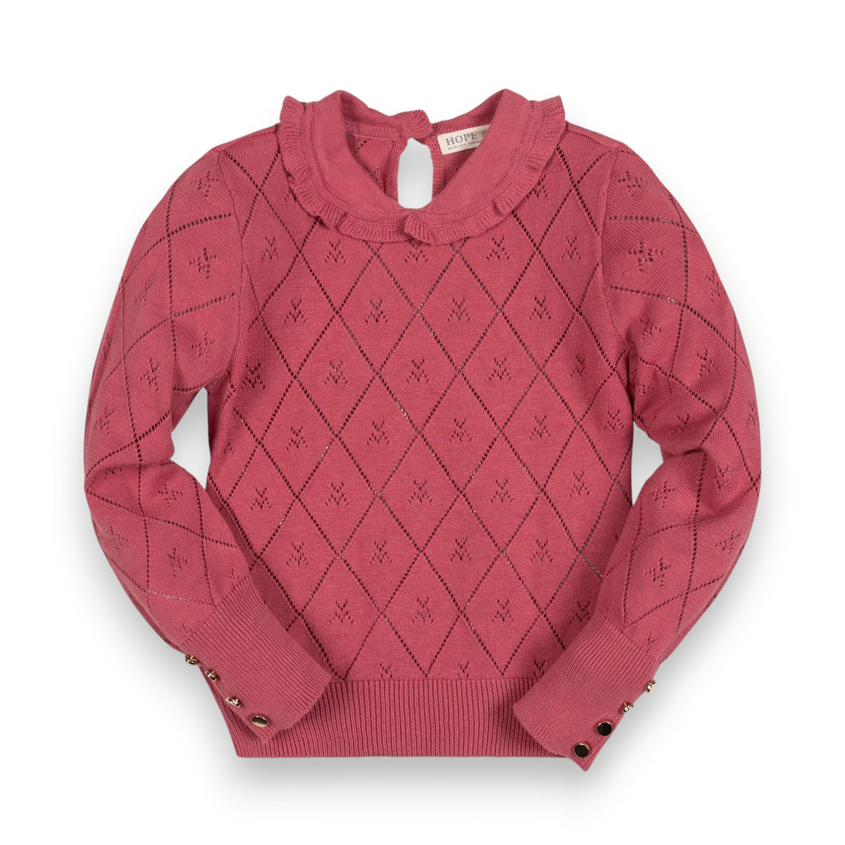 Hope & Henry Organic Peter Pan Collar Sweater Rosewood 26HG3251P 5309