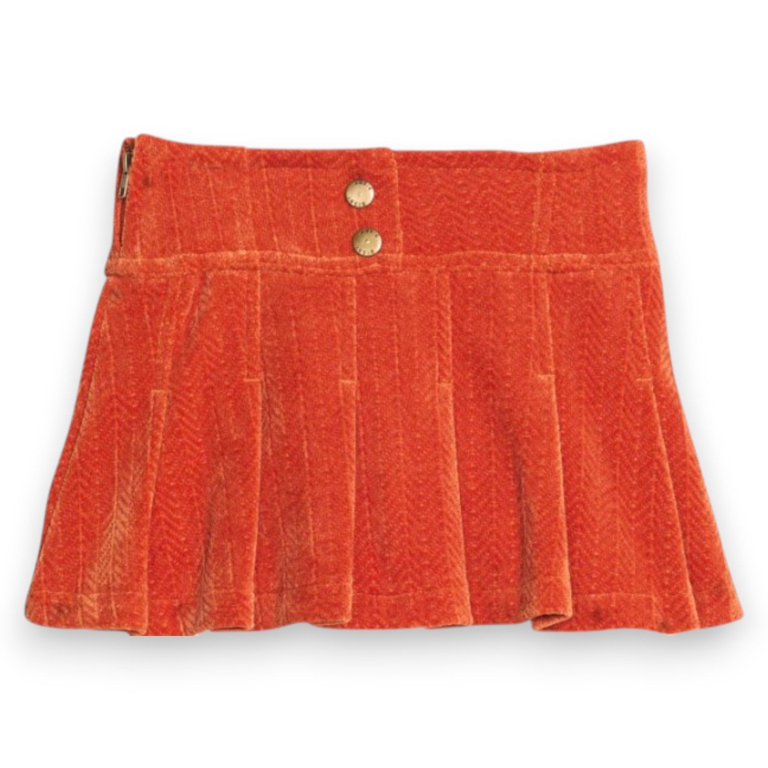 Bisby Pleated Skort Rust Herringbone Corduroy BA6042 5306