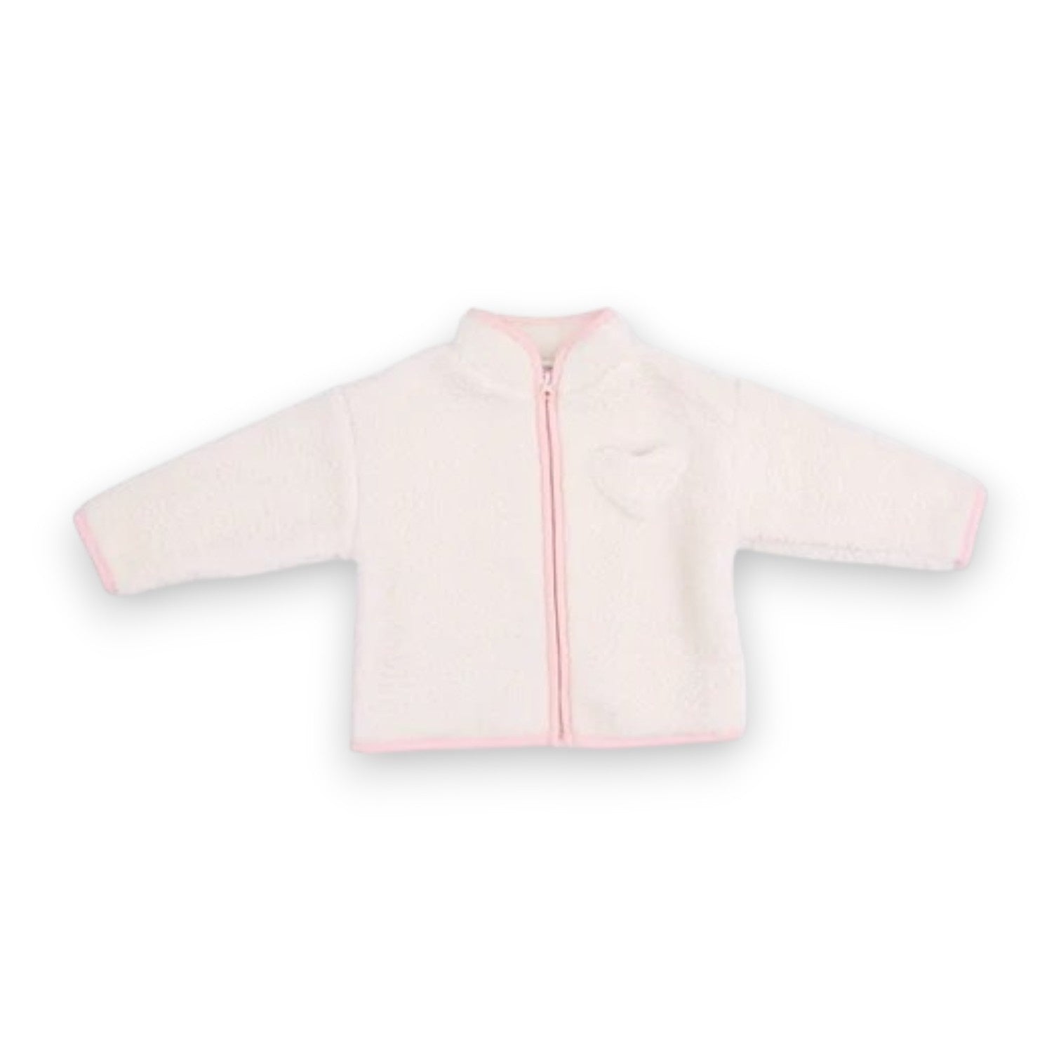 Angel Dear Sherpa Zip Jacket W/Lining Cream/Pink 1512-F26-SHR 5308