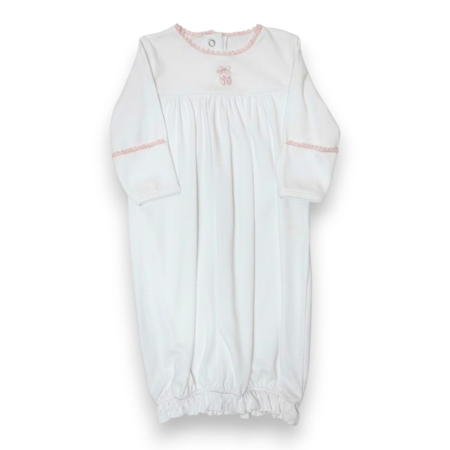 Baby Club Sugarplum Steps Gown W/Crochet Trim NIG1901361