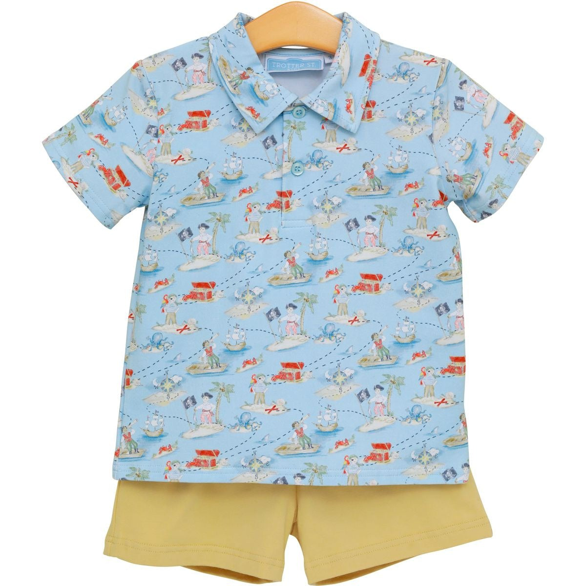 Trotter Street Kids Shipwrecked Polo Short Set TSK-02678 5301