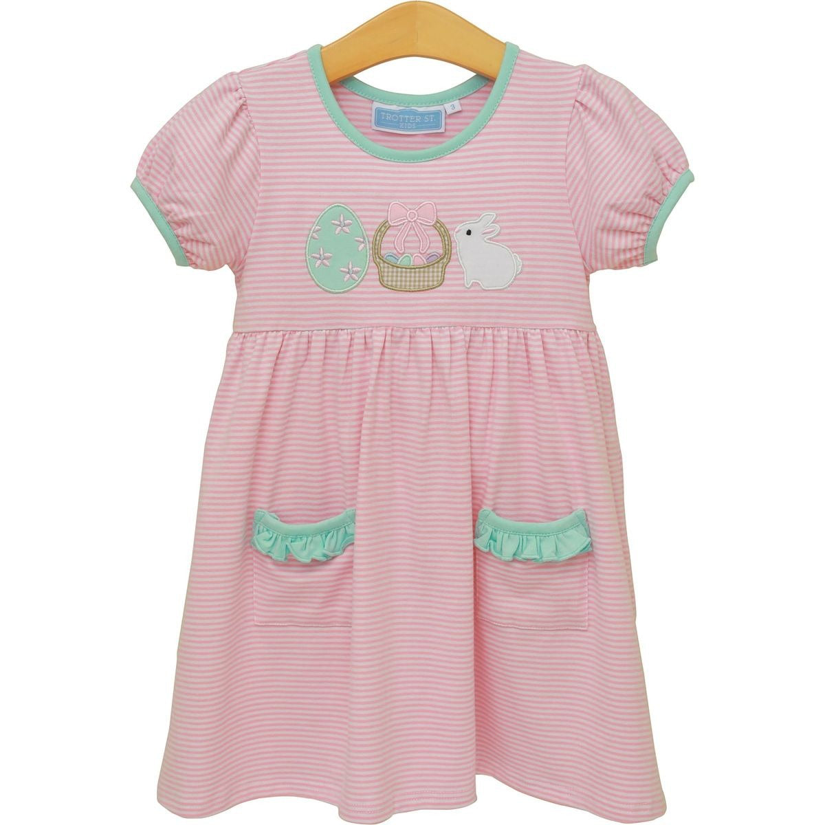 Trotter Street Kids Bunnies & Baskets Dress TSK-02748 5301