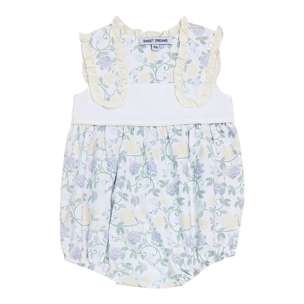 Sweet Dreams Yellow Ruffle Shoulder Floral Print (Yellow/Purple) Bubble TT1383 5302