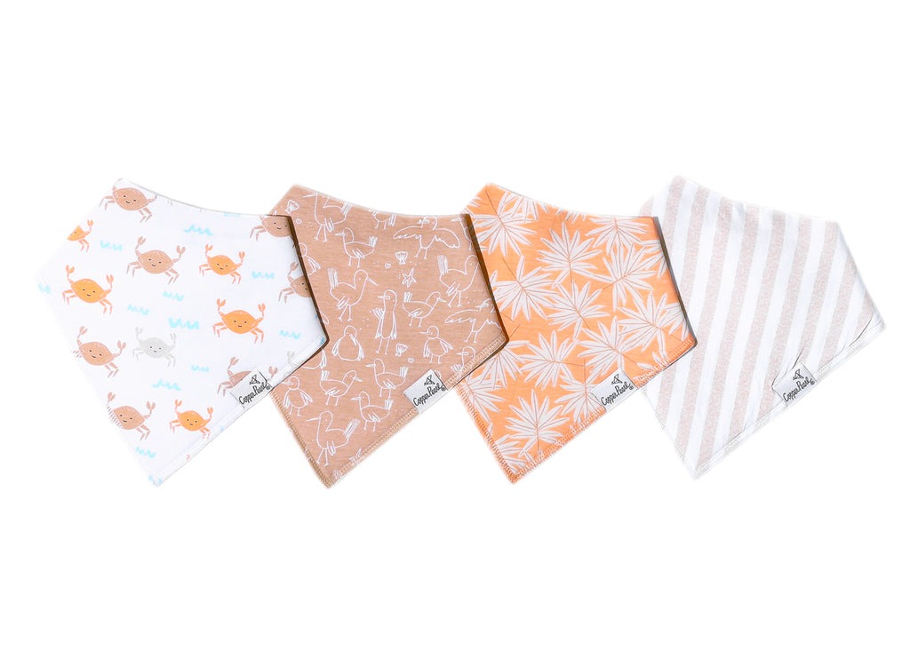 Copper Pearl Bandana Bib 4 Piece Set