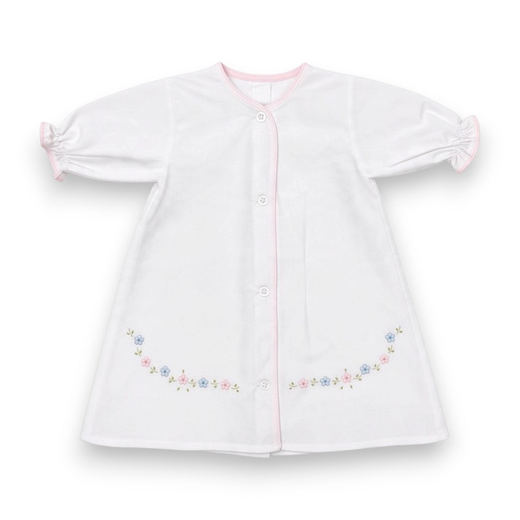 Auraluz White/Pink Flower Day Gown 372G