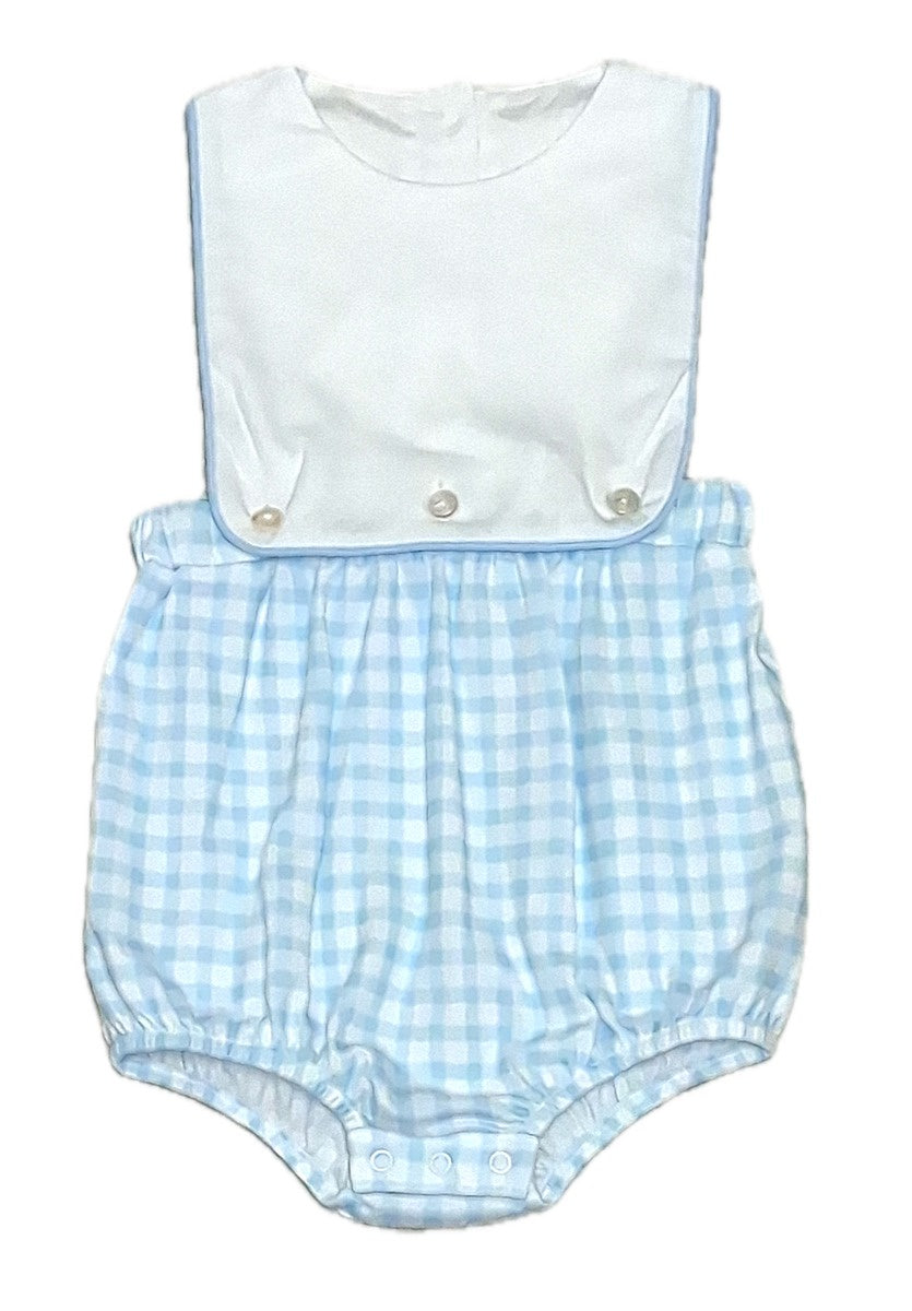 Marco & Lizzy Blue Checks Boys Bubble M-25-165B 5302