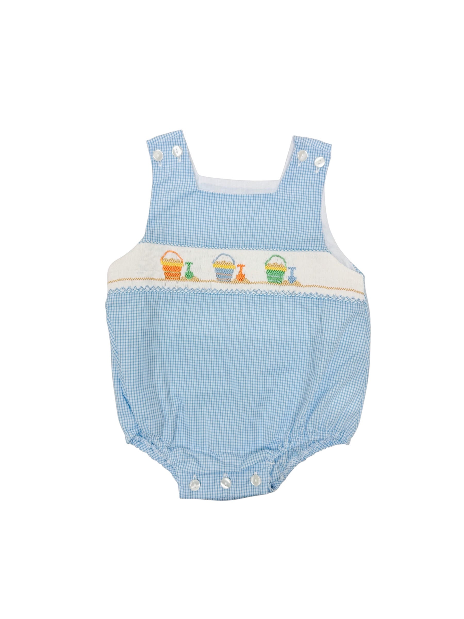 Petit Bebe Sand Pails Boy's Blue Check Boy's Sunbubble 132H-MS26