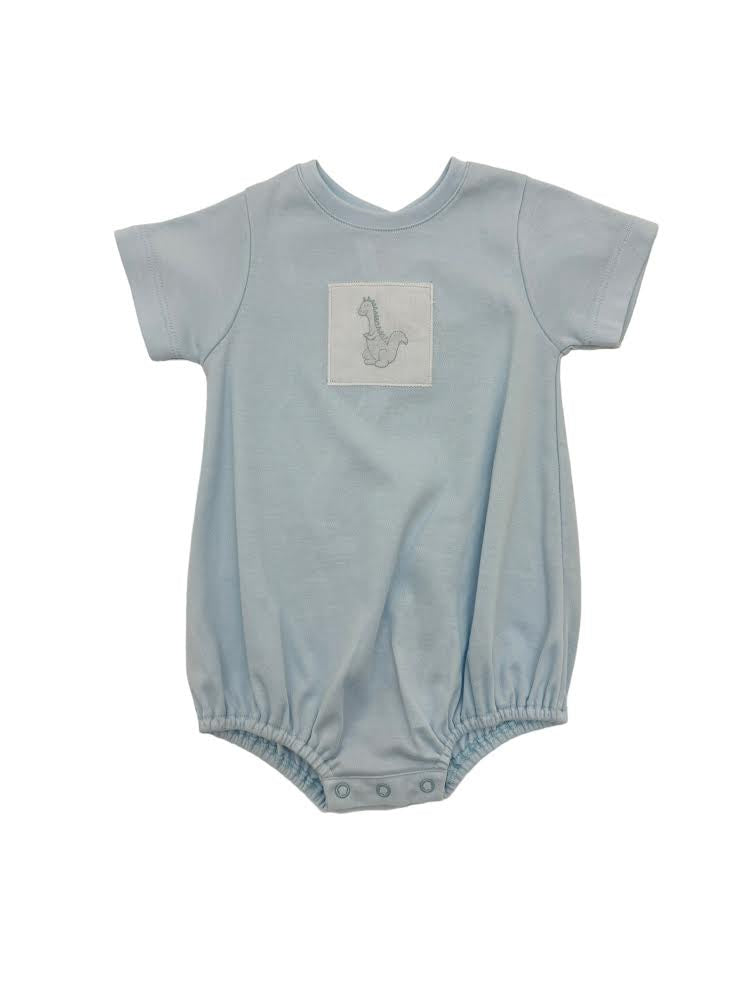 Auraluz Blue Knit Bubble W/Dino Shadow Embroidery 6500 5103