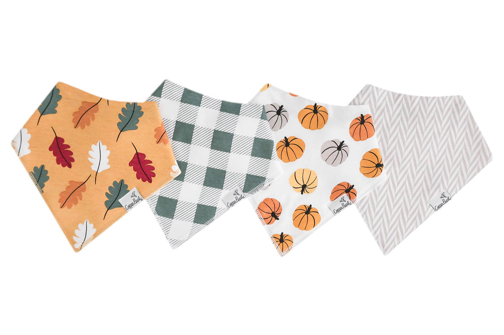 Copper Pearl Bandana Bib 4 Piece Set