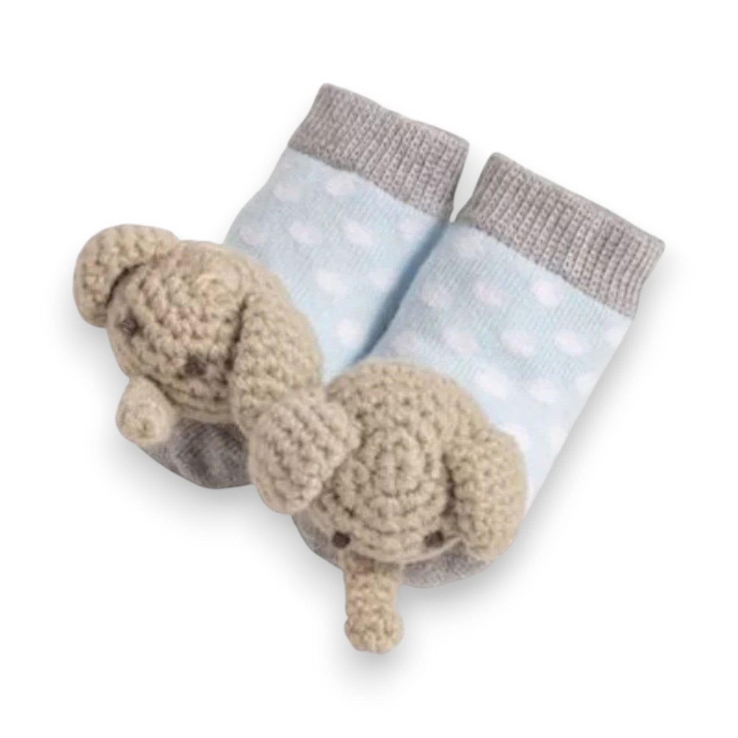 Mud Pie crochet rattle toe socks