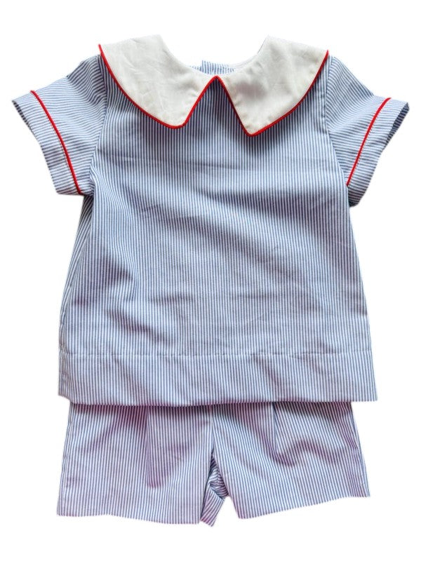 Angels & Company Ethan Pinstripe Short Set 5301