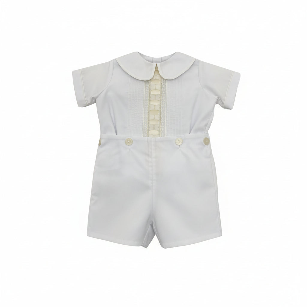 Treasured Memories White Ecru S1017 Boy Short Set 5007