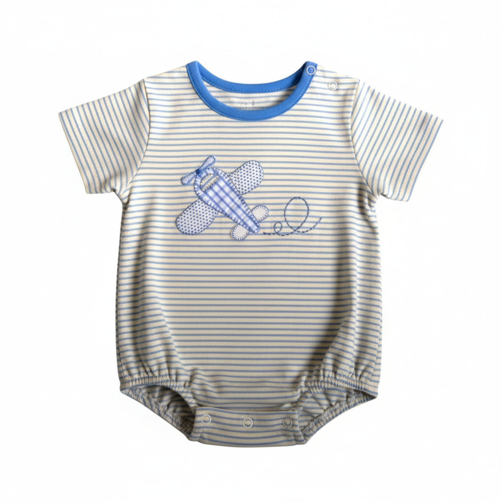 Three Sisters Airplane Boys Applique Bubble 834 5301