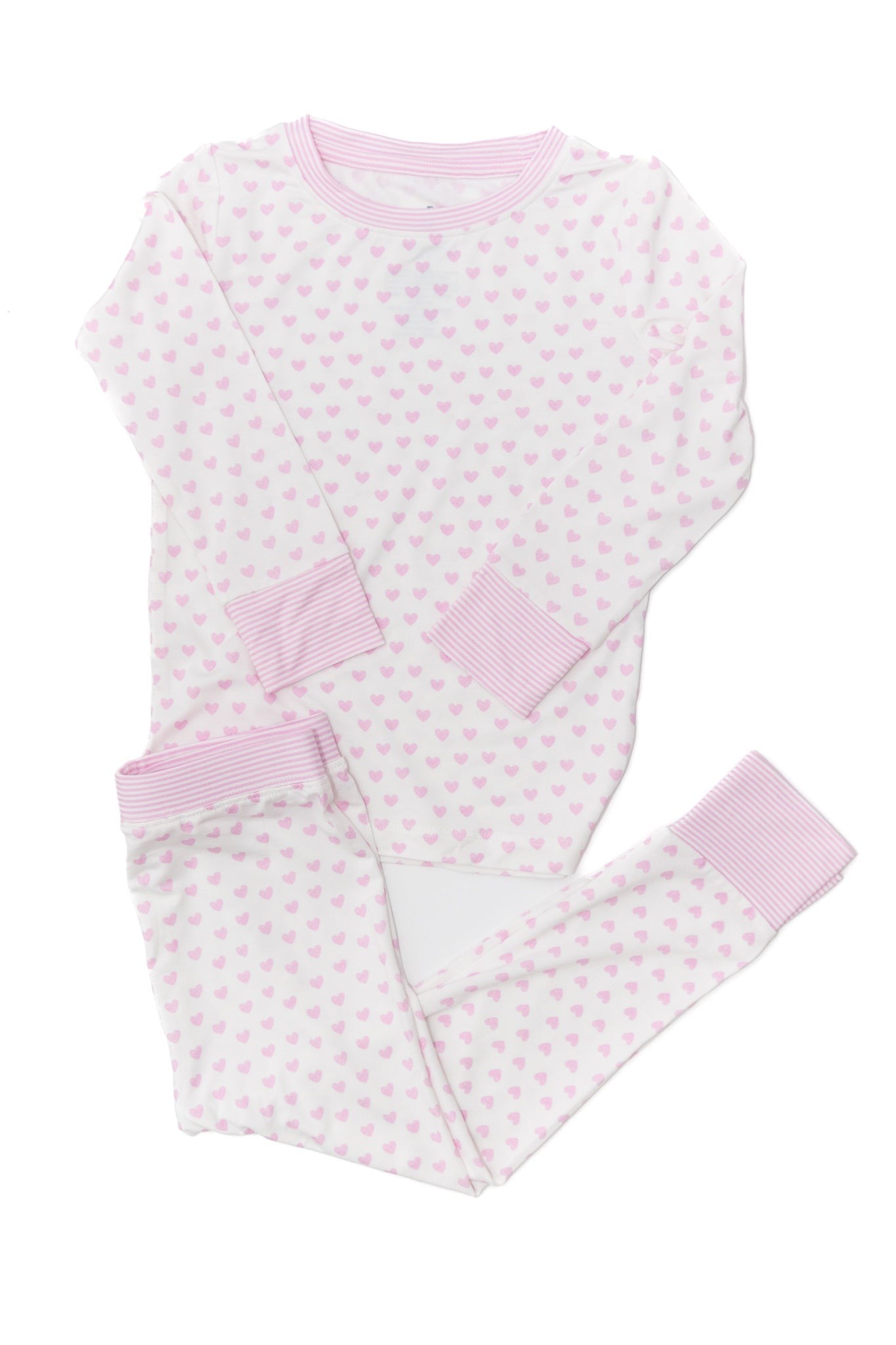 Uptown Baby Hearts & Stripes Pink Pajamas 5301