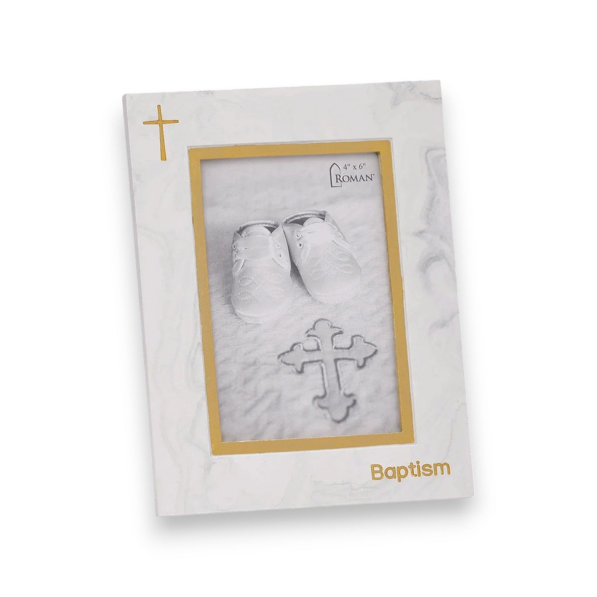 Roman 8.5"H Marble Baptism Frame 4x6 #46564