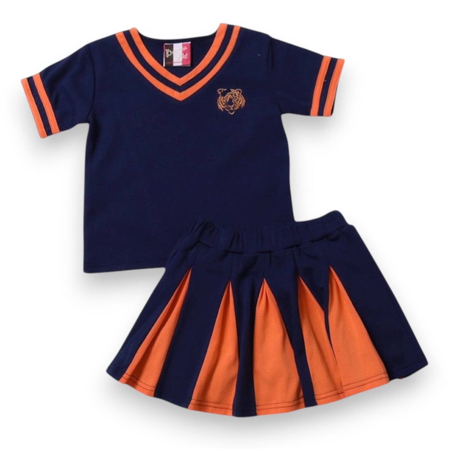 Banana Split Kids Orange Tiger Pleated Skort Set 351 5307