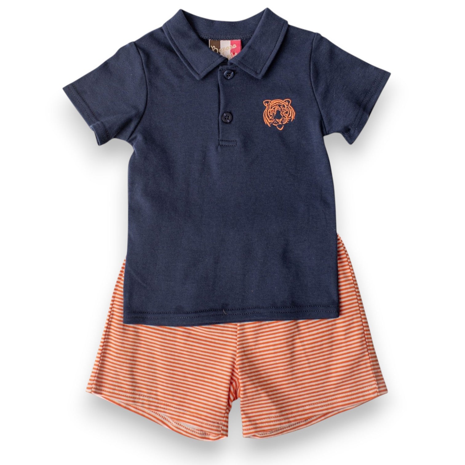 Banana Split Orange Tiger Boys Short Set 352