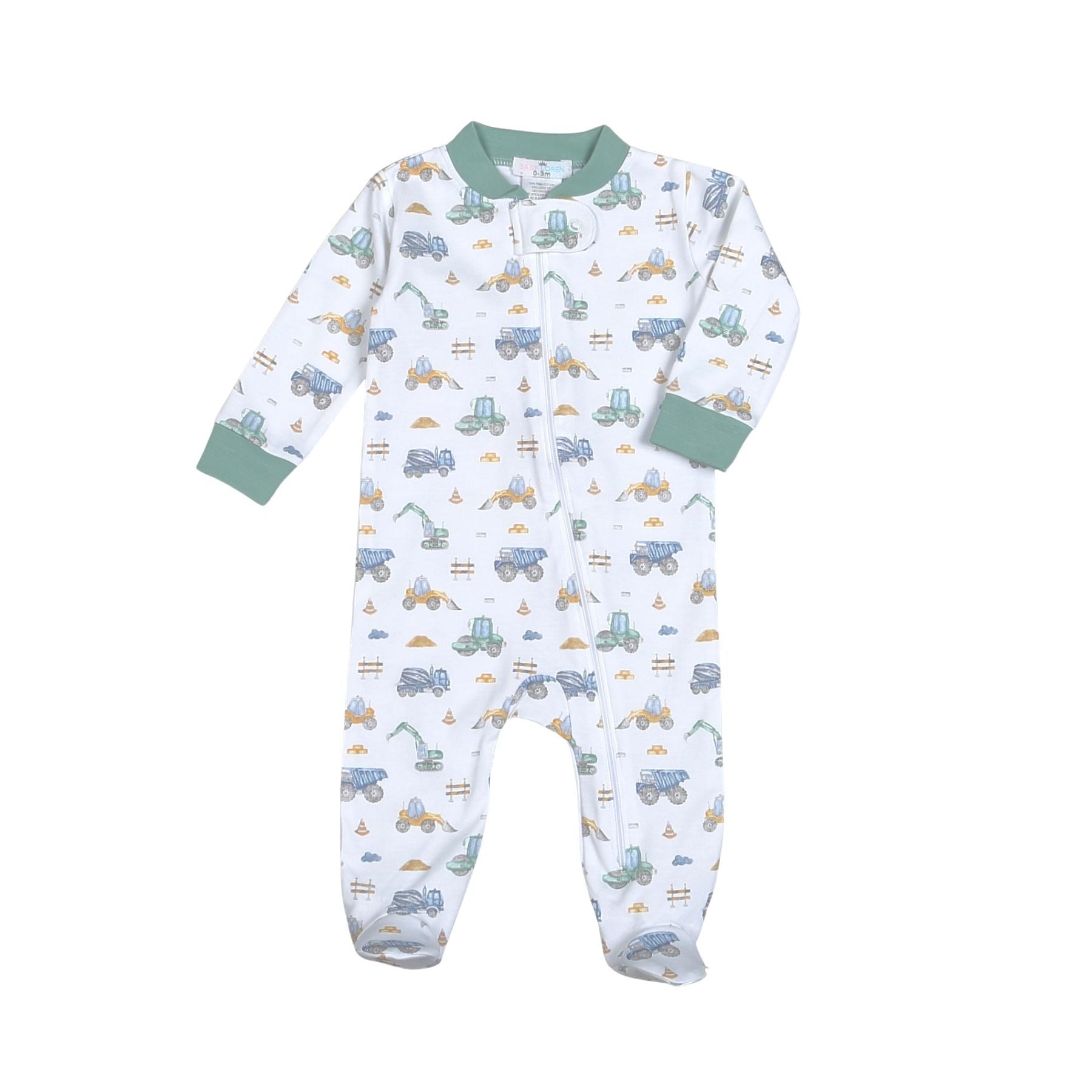 Baby Loren Boys Pima Zipper Footie - Little Bears in the Sky