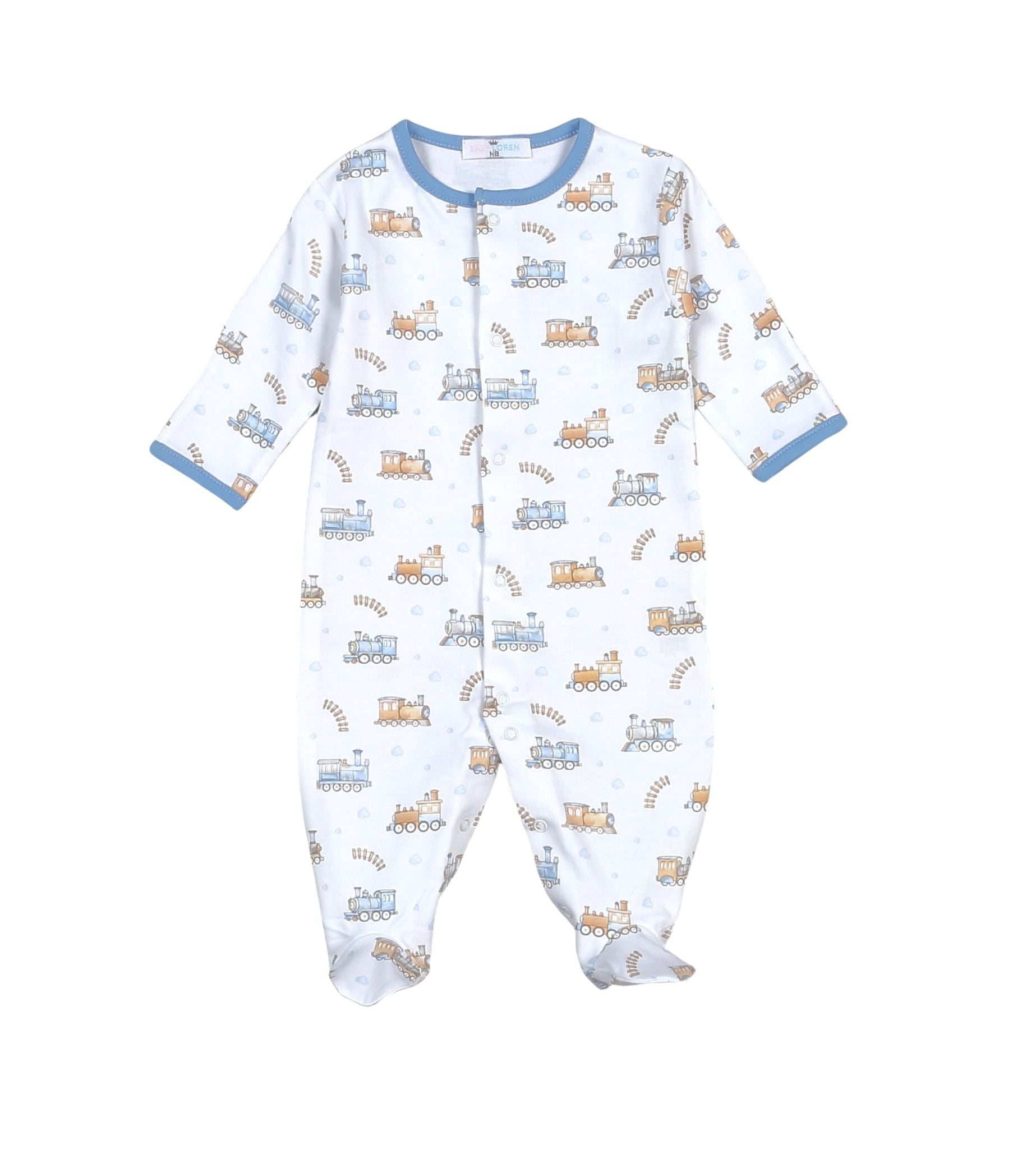 Baby Loren Choo Choo Collection Pima Snaps Footie CHO-014 5207