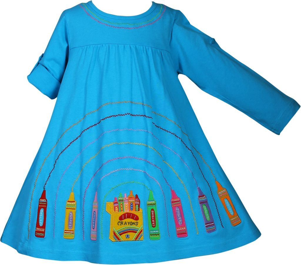 Cotton Kids Turquoise Doodle Dress CK 5111 5207