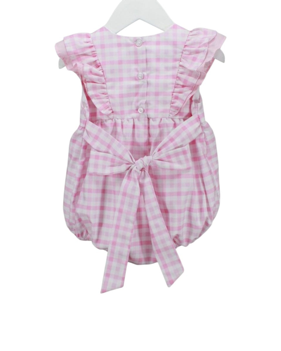 Charming Little One Pink Plaid Daphne Bubble GQ1866 5303