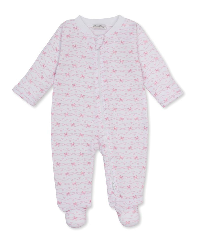 Kissy Kissy PJS Baby Bows Footie W/Zip PRT KGQ14526N-K650 5306