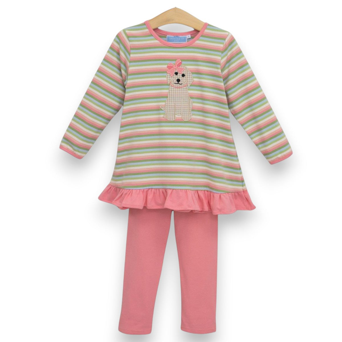 Trotter street Kids Puppy Ruffle Pant Set TSK-02866 5307