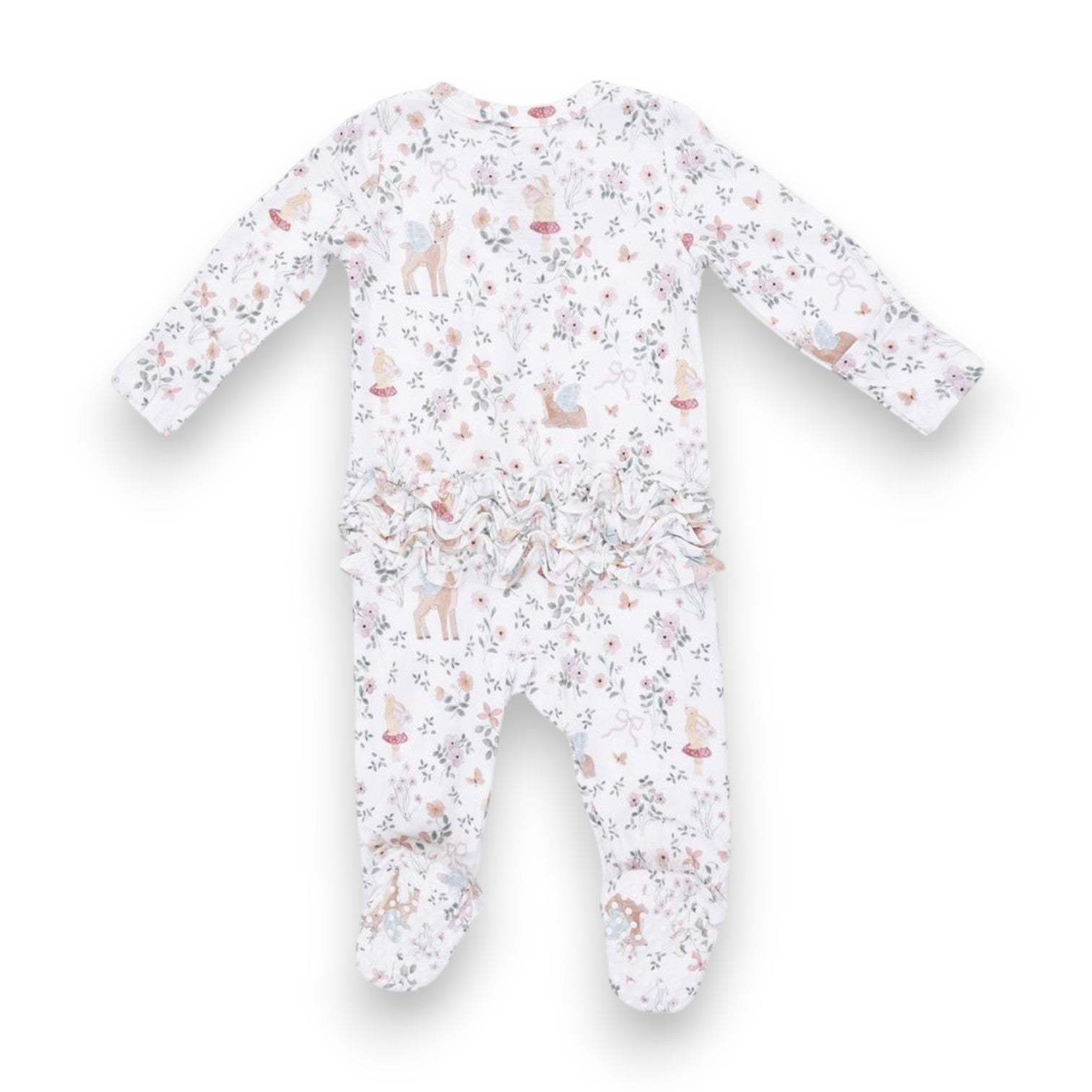 Angel Dear Enchanted Woodland 2 Way Ruffle Back Zipper Footie 653-F26-ENW